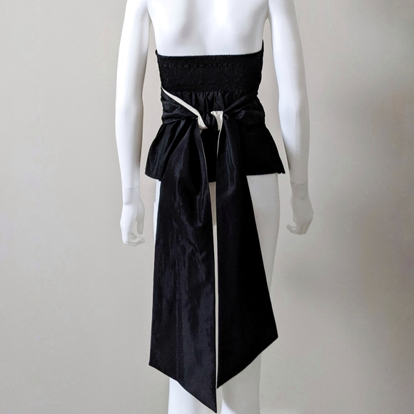 Peplum Bow Top w/ Color Block Sash - Picture 4 of 7